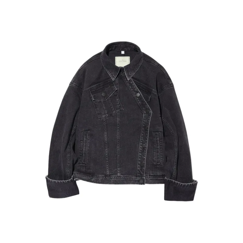 Rokh X GU ROKH Collaboration Denim Jackets Women's Dark Gray-0