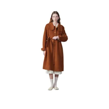 MSLAN Coats Women's Caramel