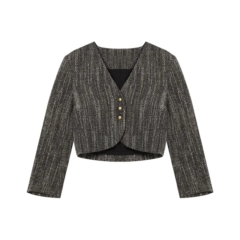 THE SEA LIFE Cropped Coat Women's Dark Butterfly Brown-0