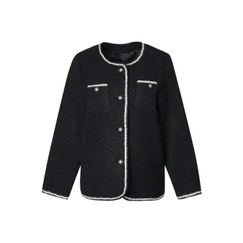 AURORA MUSE Cropped Coats Women's Black