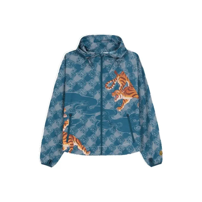 KENZO Trench Coats Women's Blue-0