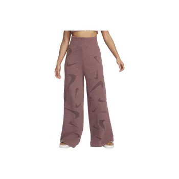 Nike Sportswear Phoenix Cozy Bouclé Casual Pants Women's Plum Blossom Latticework