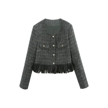 A Paradise For Awakening Cropped Coats Women's Black