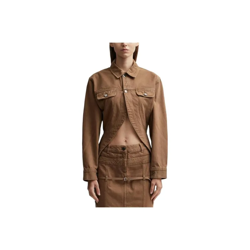 Jacquemus Denim Jacket Women's Brown-0