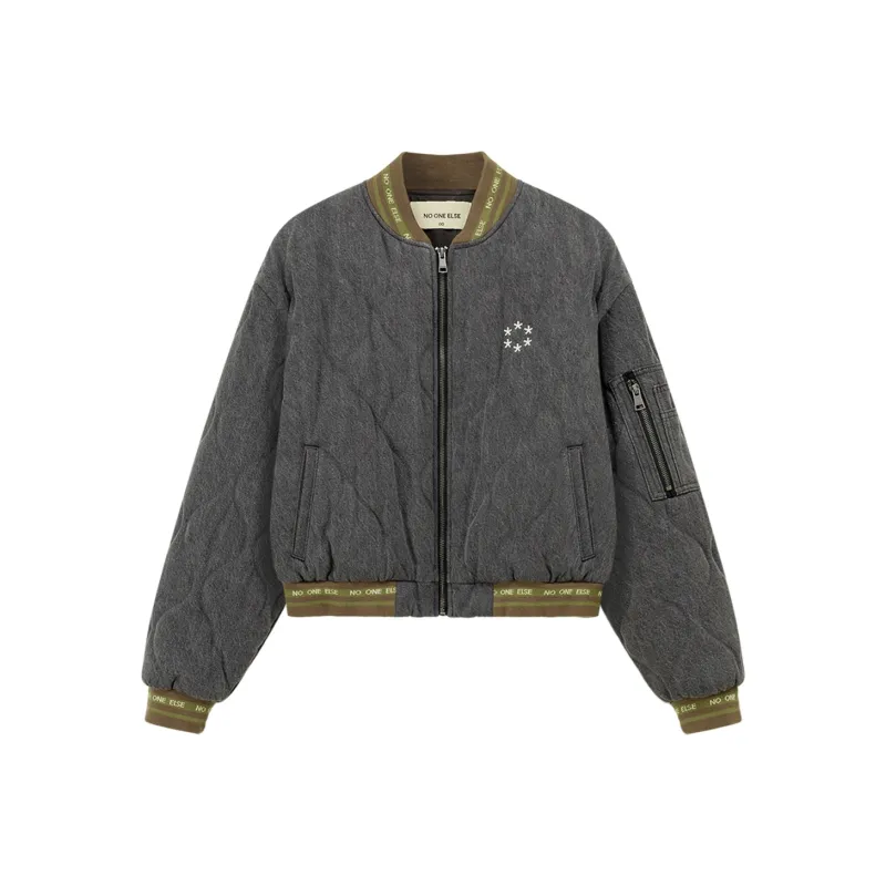 NO ONE ELSE Puffer Jackets Women's Black Gray-0