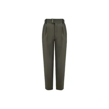 Cubic Casual Pants Women's Mustard Green