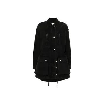 ISABEL MARANT ETOILE Joanna Drawstring Hem Denim Jacket