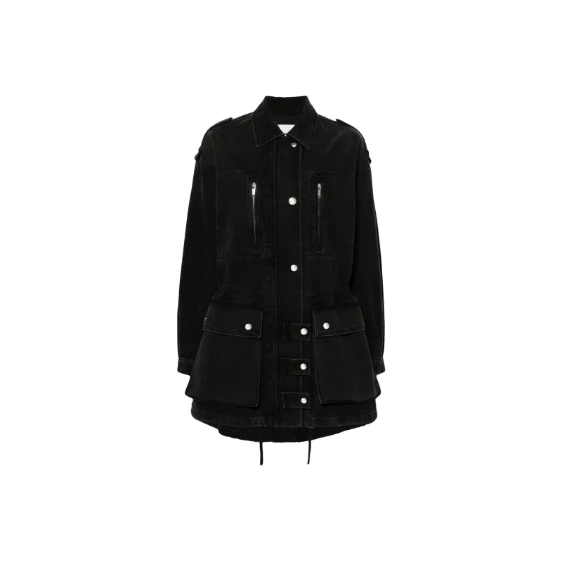 ISABEL MARANT ETOILE Joanna Drawstring Hem Denim Jacket-0