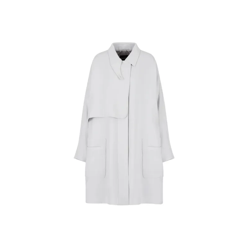 EMPORIO ARMANI Trench Coats Women's White-0
