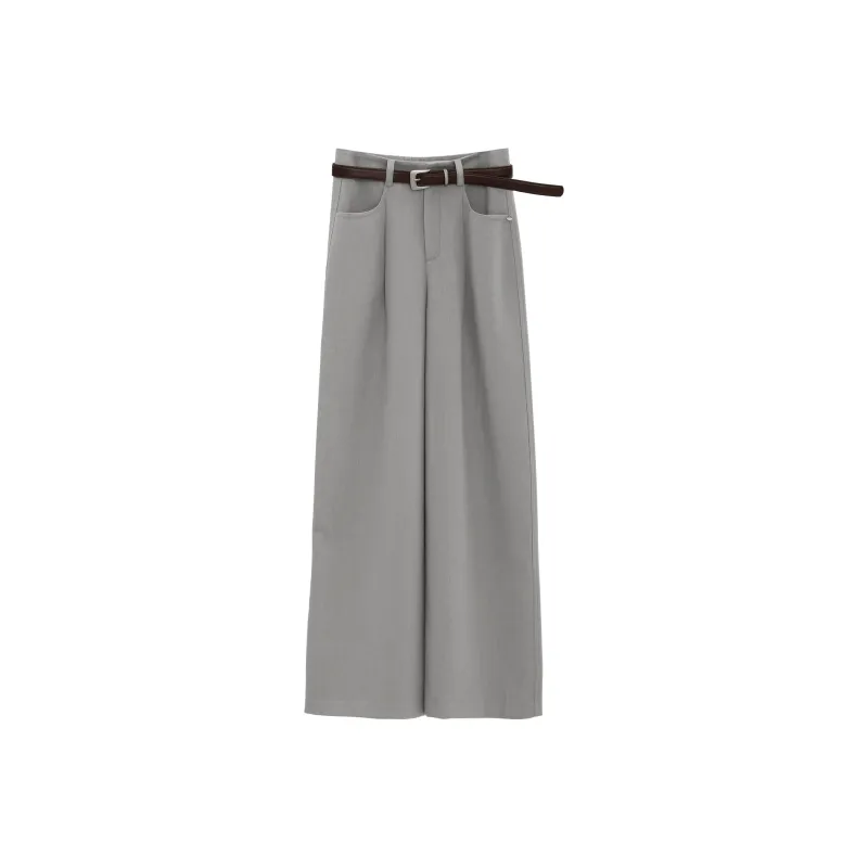 Fstudio Korean Style Travel Straight Fit Casual Pants For Versatile Business And Casual Wear Women's-0