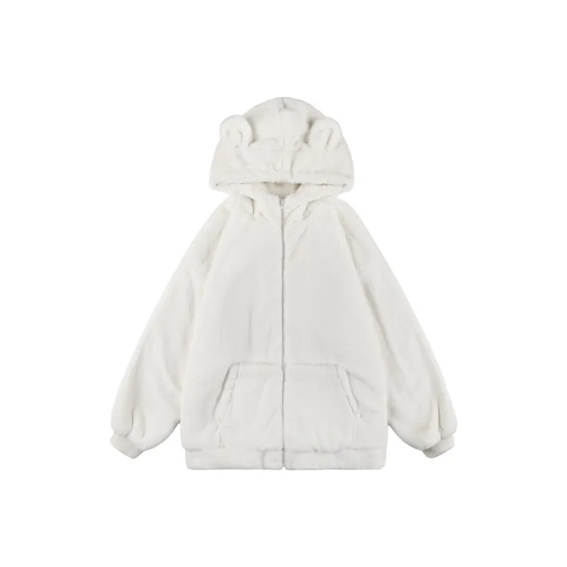 ORIASTAR Velvet feel Coat Women's Ivory-0