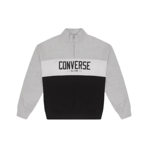 Converse Half Zip Colorblocked Print Pullover