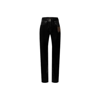 LOUIS VUITTON Monogram Patch Stretch Nylon Pants
