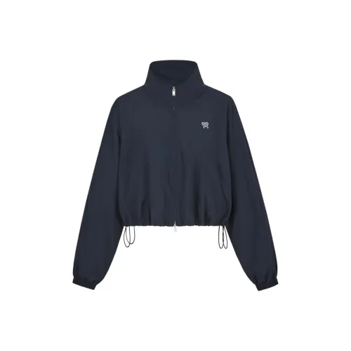 Pitpat Cropped Coats Women's Navy Blue