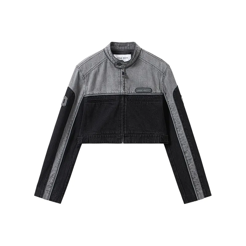 Miss Sixty Denim Jacket Women's Black Gray-0