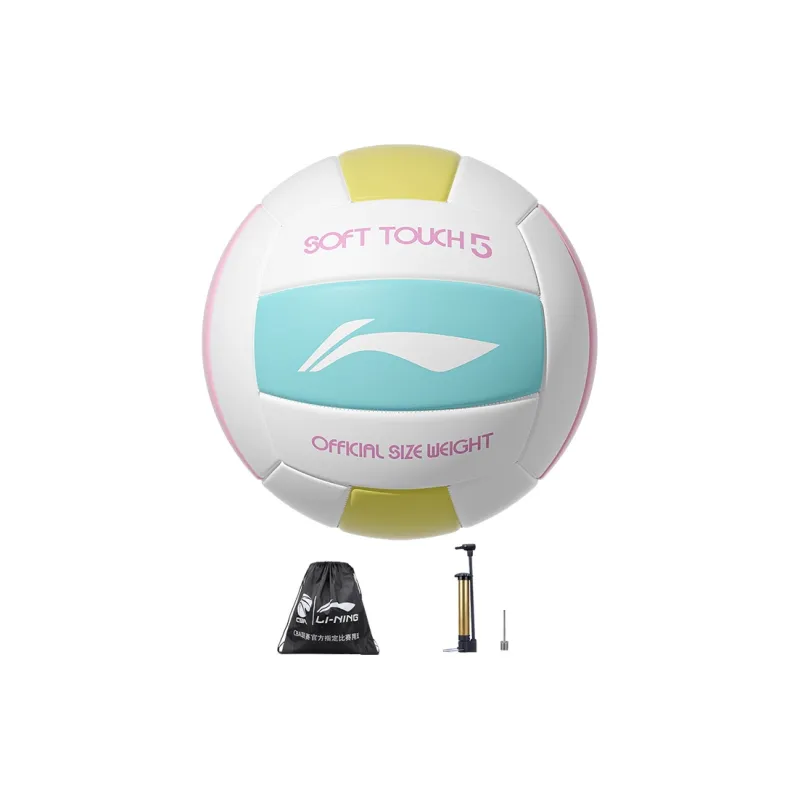 LiNing PVC Size 5 Ball Volleyball Unisex White-0