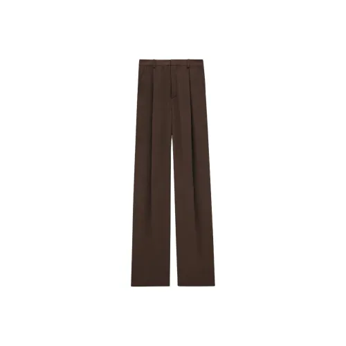 SAINT LAURENT High Waist Straight Leg Trousers