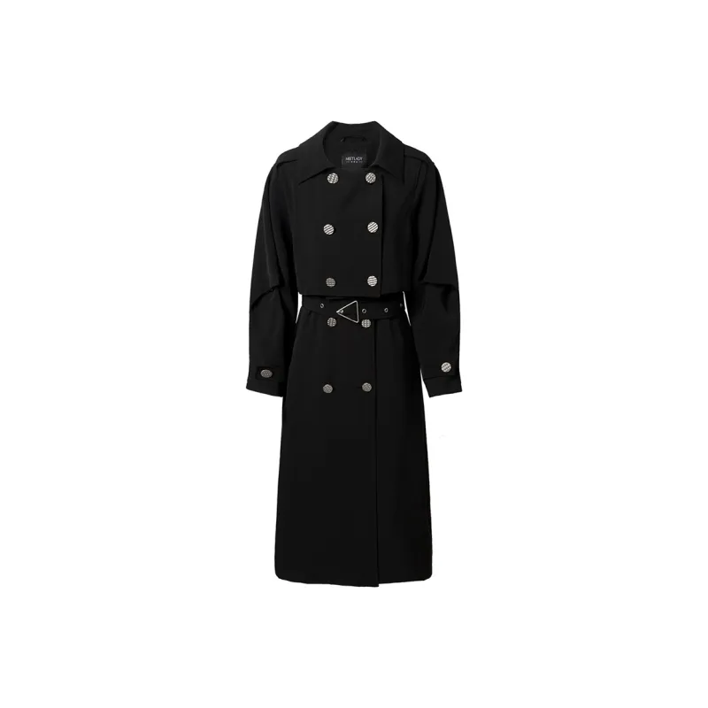 MEETLADY Trench Coats Women's-0