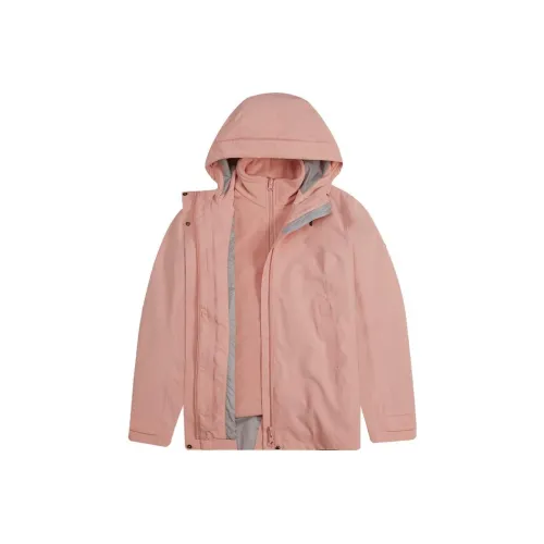 TOREAD Waterproof And Windproof To Keep Warm Windbreaker Jacket Women's Oily Gray Pink