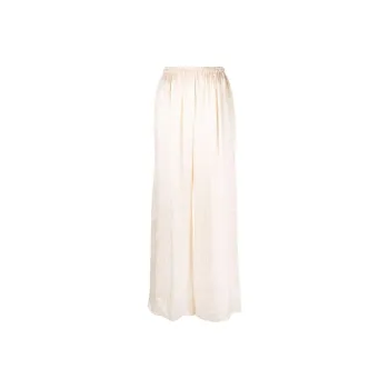 Forte Forte Check pattern Ruched detail Satin Palazzo Pants