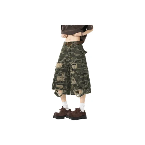 TELENT Denim Shorts Unisex Camouflage