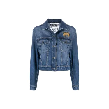MOSCHINO Denim Jackets Women's Blue