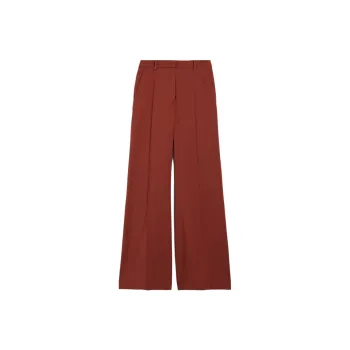 WEEKEND MaxMara Flared Woollen Cloth Trousers Casual Pants Women's Brick Red