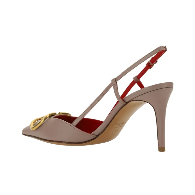 Valentino Vlogo High Heels 8cm Women's Brown-3