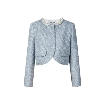 TAMMY TANGS Cropped Coats Women's Blue