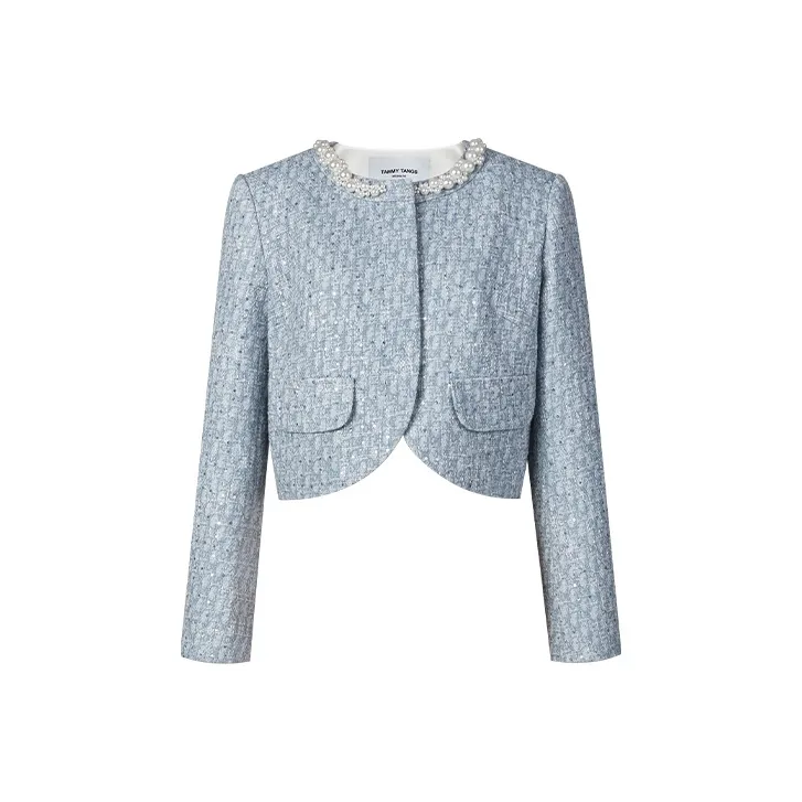 TAMMY TANGS Cropped Coats Women's Blue-0