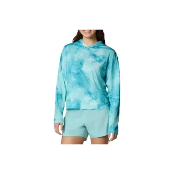 Columbia PFG Solar Stream Sweatshirt Women's Rip Current Sea Crops