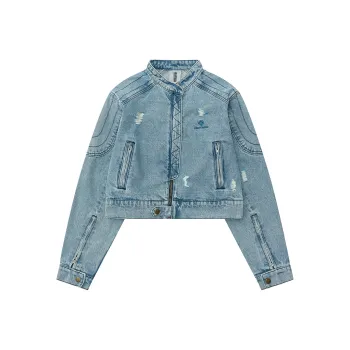 Heartboon Denim Jackets Unisex Blue
