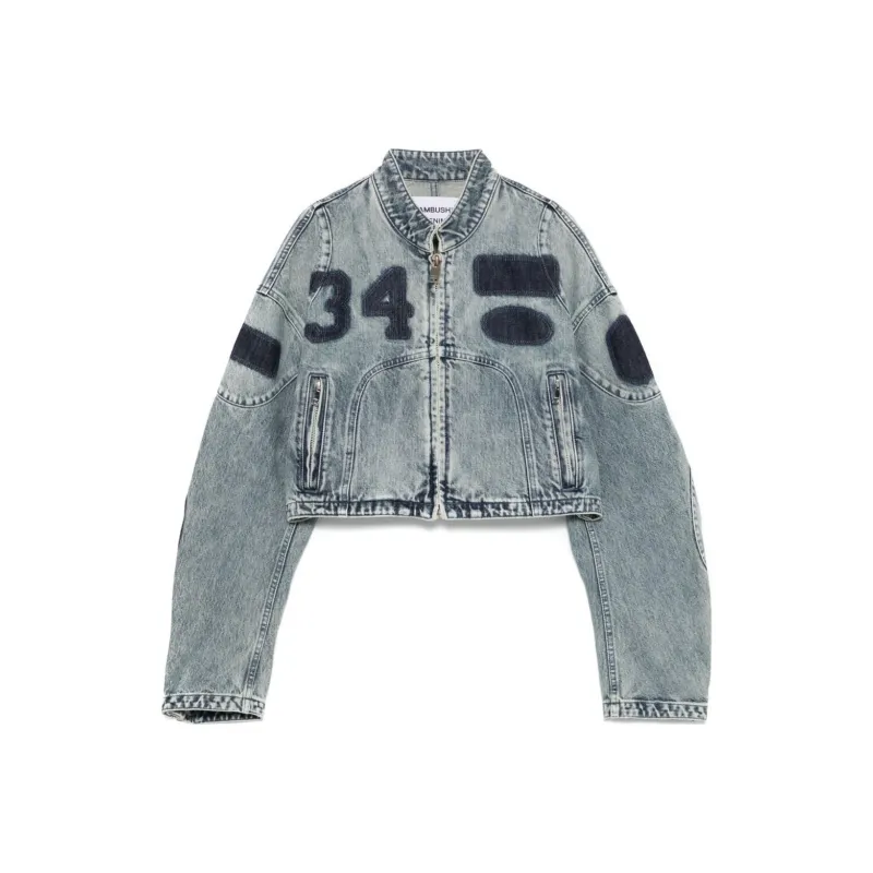 AMBUSH Denim Rider Jacket 'Black'-0