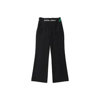 Kappa Wide Leg Moderate Sports Pants Women's Mineral Black