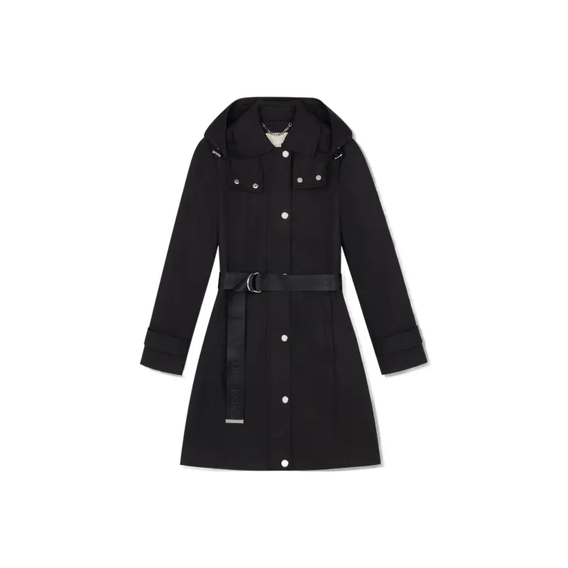 MICHAEL KORS Trench Coat Women's Black-0