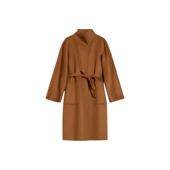 MaxMara Lilia Collection Cashmere Cardigan Coat Women's Tobacco