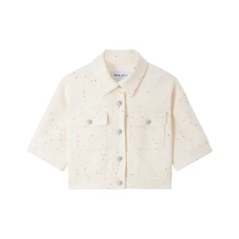 Miss Sixty Cropped Coats Women's Ecru