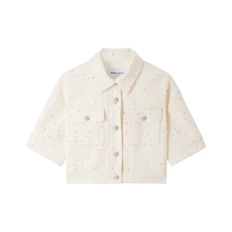 Miss Sixty Cropped Coats Women's Ecru-0