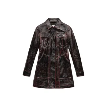 DIESEL Leather Jackets Women's Black