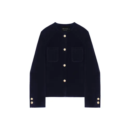 VEGA CHANG SS24 Cropped Coats Women's Moroccan Blue