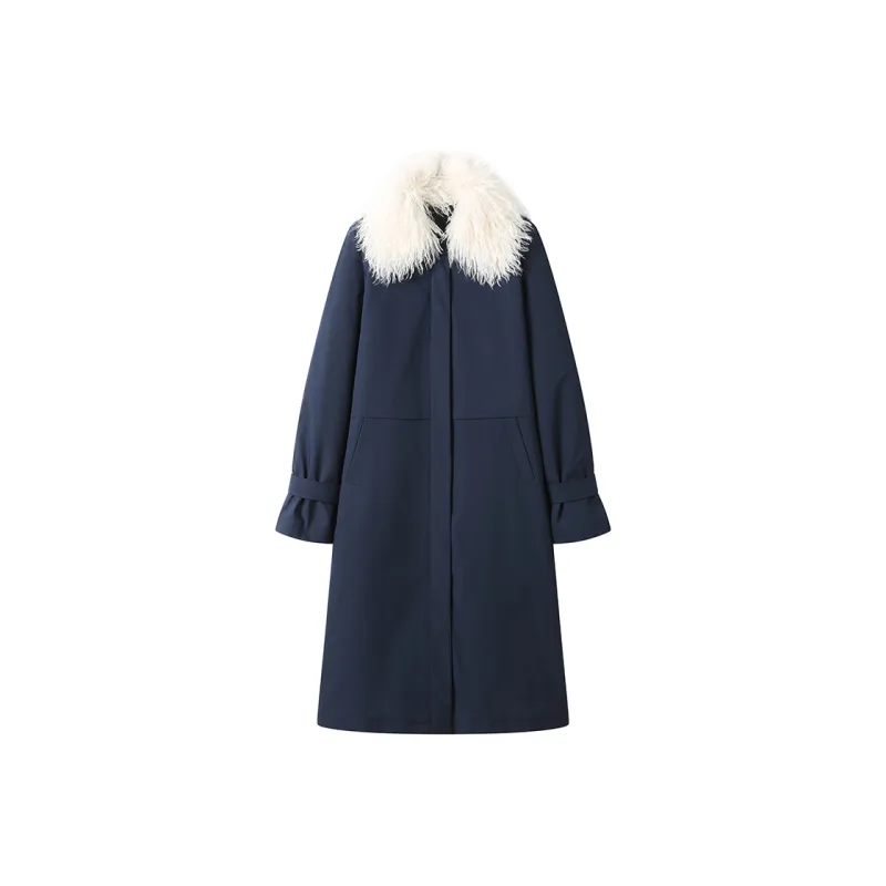 GREEN BELT Puffer Jacket Women's Navy Blue-0