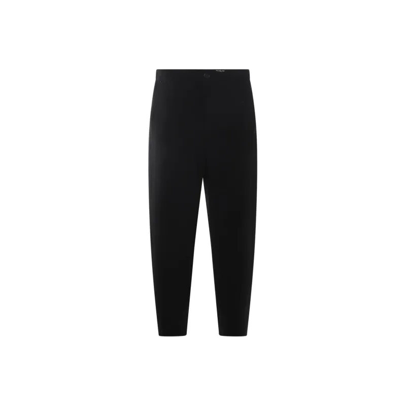 MARNI Logo Embroidered Straight Leg Trousers-0