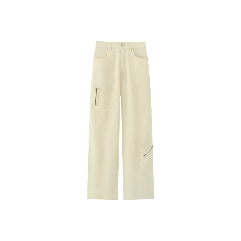 CHUU Fitted Straight Casual Pants Women's-0