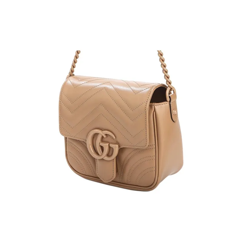 GUCCI Calfskin Shoulder Bag Women's Beige-2