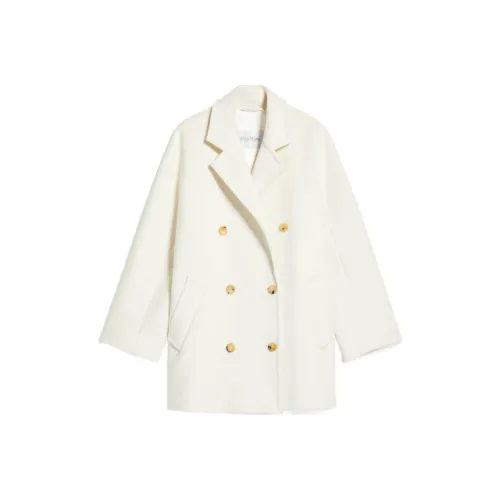 MaxMara 101801 Series Cropped Coats Women's White