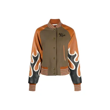 PALM ANGELS Logo Embroidered Bomber Jacket