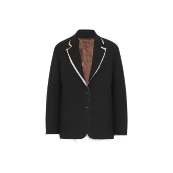 THE ROW Lysandre Jacket 'Dark Brown Melange'