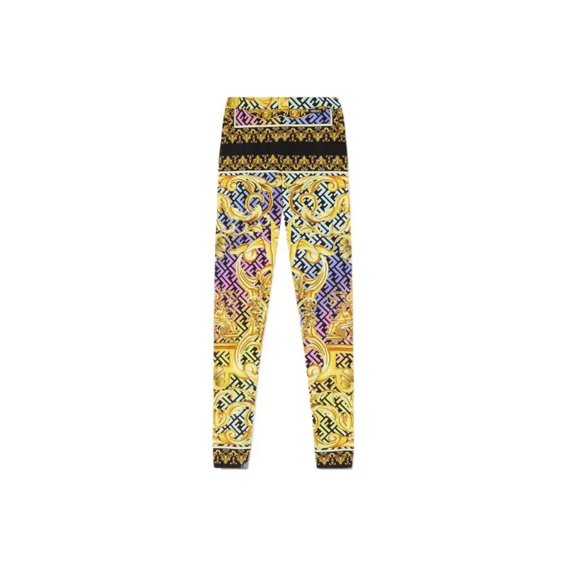 VERSACE Fendace Baroque Leggings Gold/Multi-0