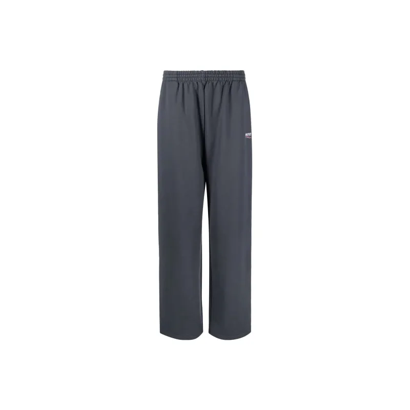 Balenciaga Political Campaign Large Fit Jogging Pants Dark Grey/White-0