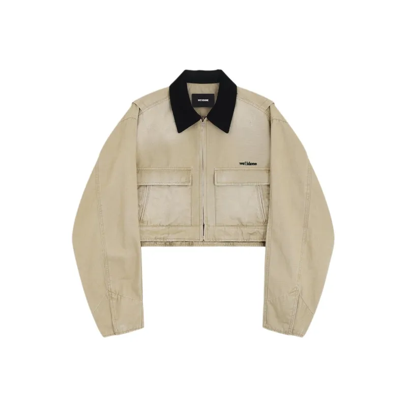 WE11DONE SS24 Denim Jacket Women's Beige-0